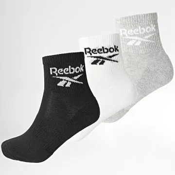 3 paia di calzini R0427 Bianco Grigio Heather Nero