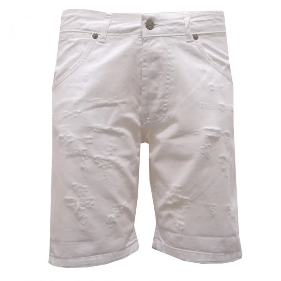 4050AG bermuda uomo OVER-D off white cotton shorts men