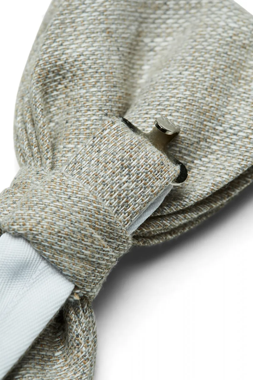 Abito digel stile vintage slim fit beige in misto lino