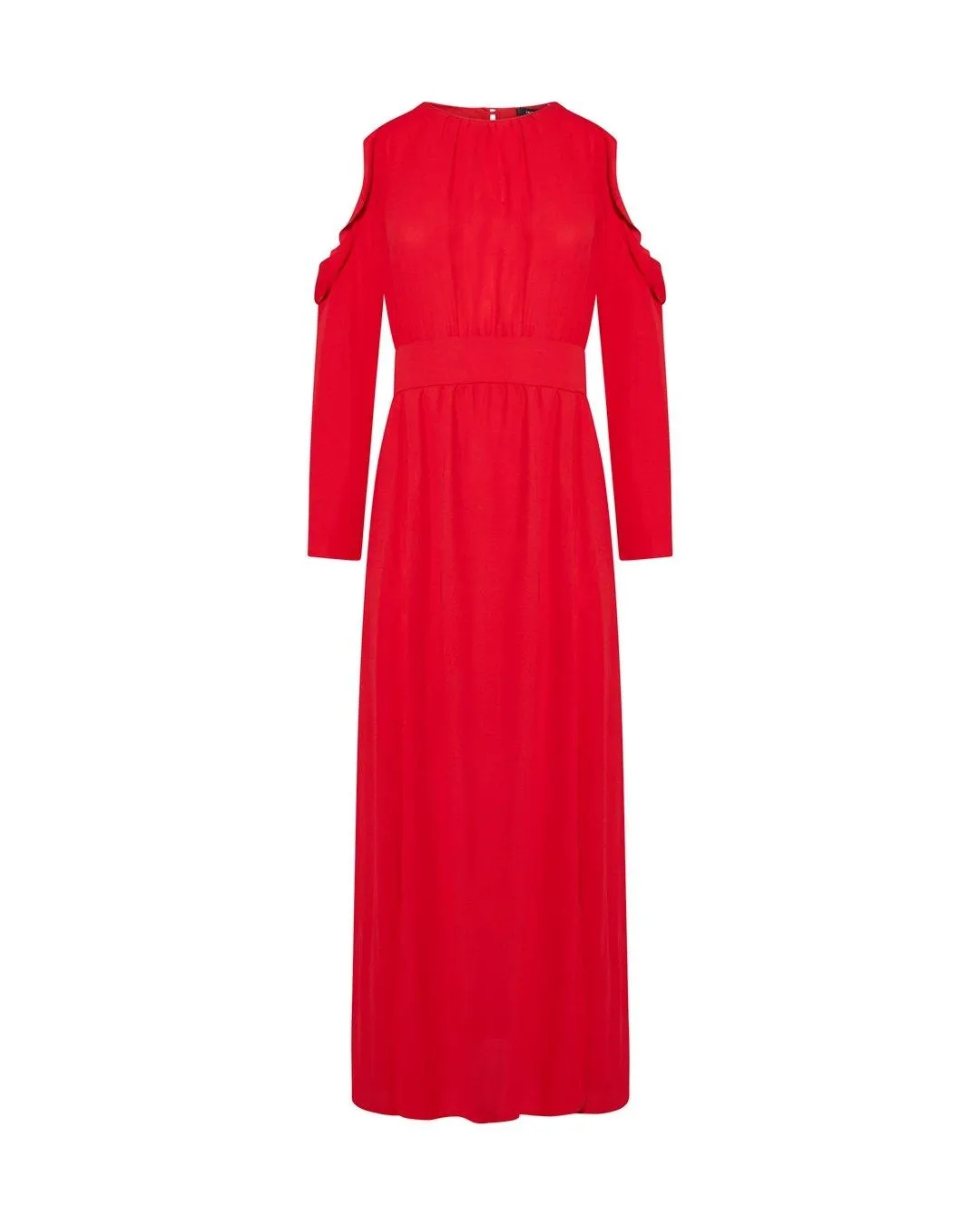 Abito rouches ROSSO