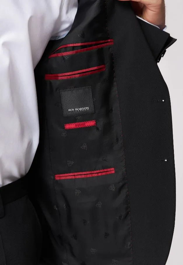 Abito slim fit nero roy robson lana stretch