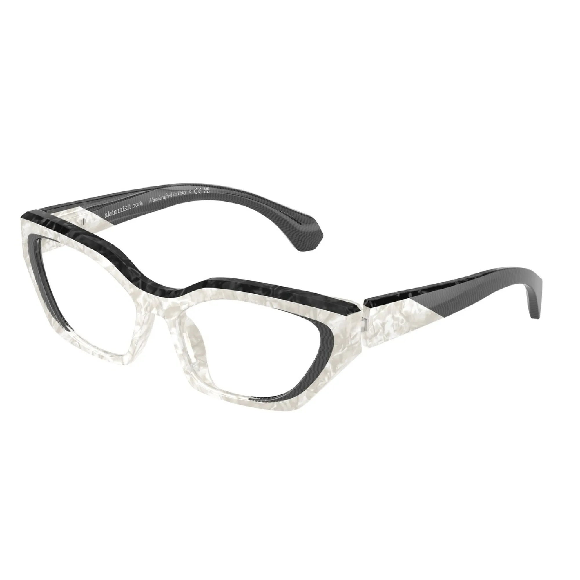  Alain Mikli A0 3531 - 003 Bianco Madreperla/grigio Point/noir | Occhiale Da Vista Donna 