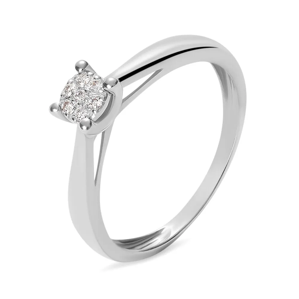Anello Solitario Sophia Oro Bianco 375/1000 Diamante Bianco 0,07 ct 1432169