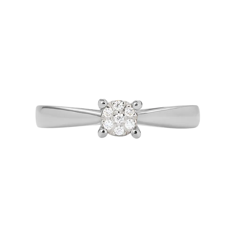 Anello Solitario Sophia Oro Bianco 375/1000 Diamante Bianco 0,07 ct 1432169