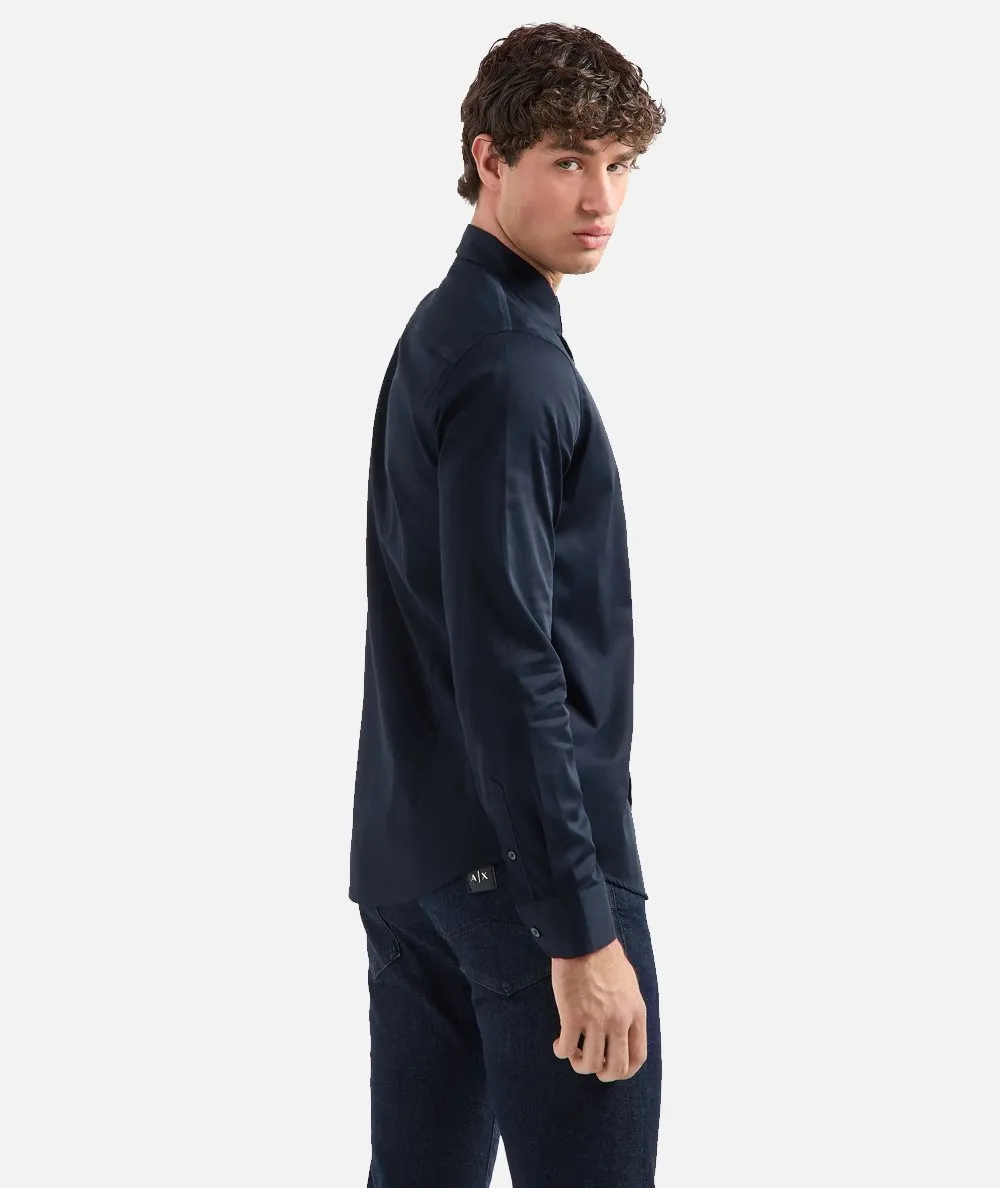 ARMANI EXCHANGE UOMO--Camicia slim fit in satin stretch
