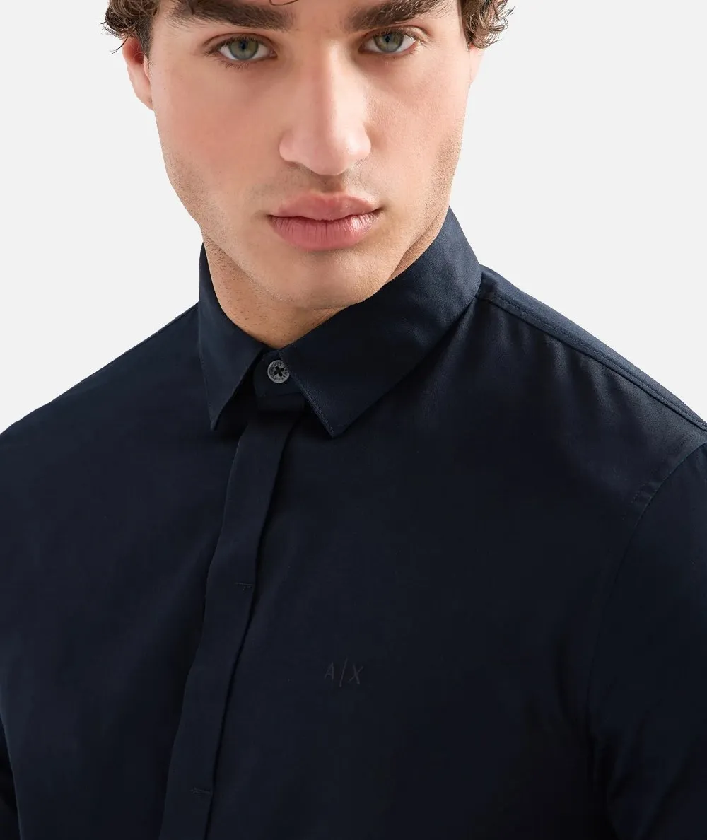 ARMANI EXCHANGE UOMO--Camicia slim fit in satin stretch