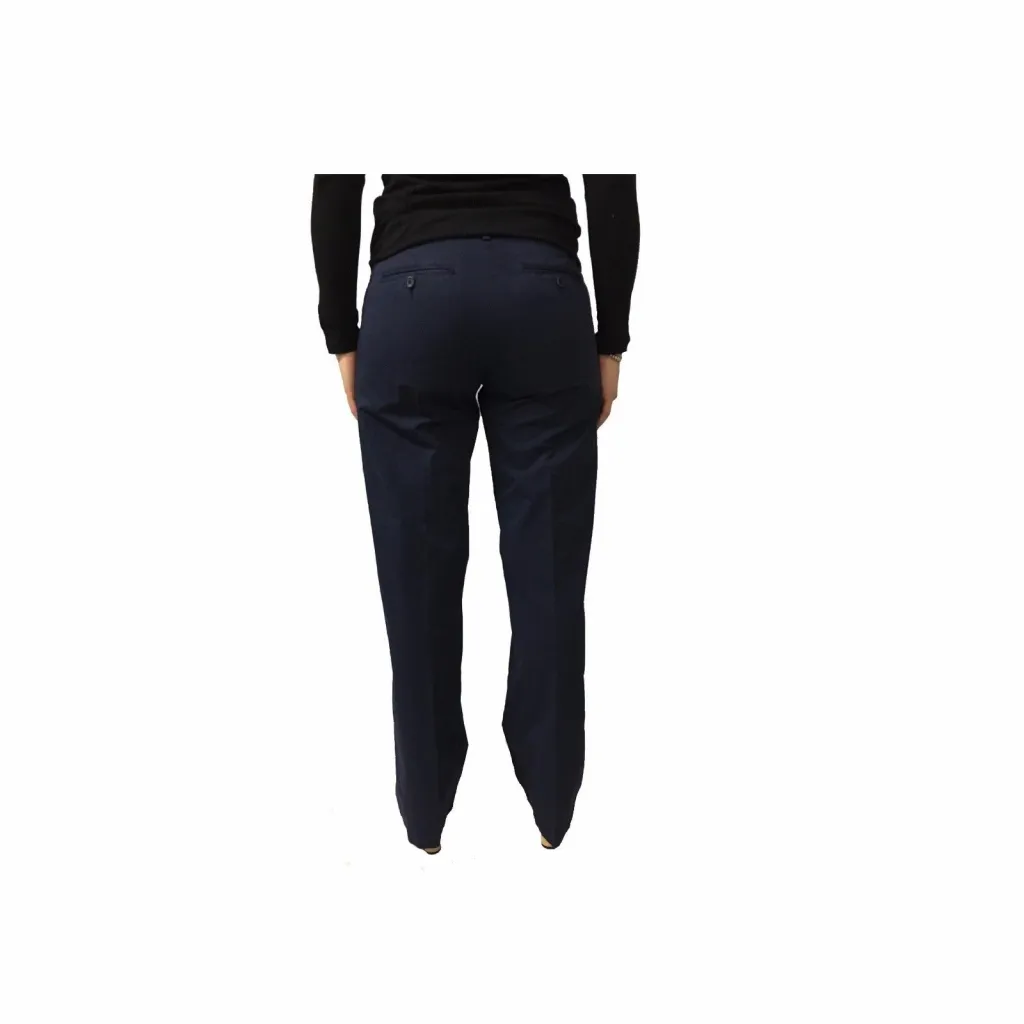 ASPESI pantalone donna mod H111 blu 100% cotone fondo cm 27