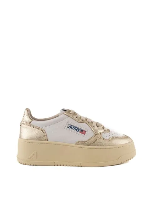 AUTRY     Sneakers Autry Medalist Platform in pelle Bianco/Platino