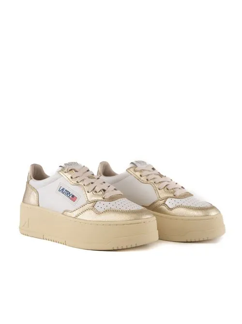 AUTRY     Sneakers Autry Medalist Platform in pelle Bianco/Platino