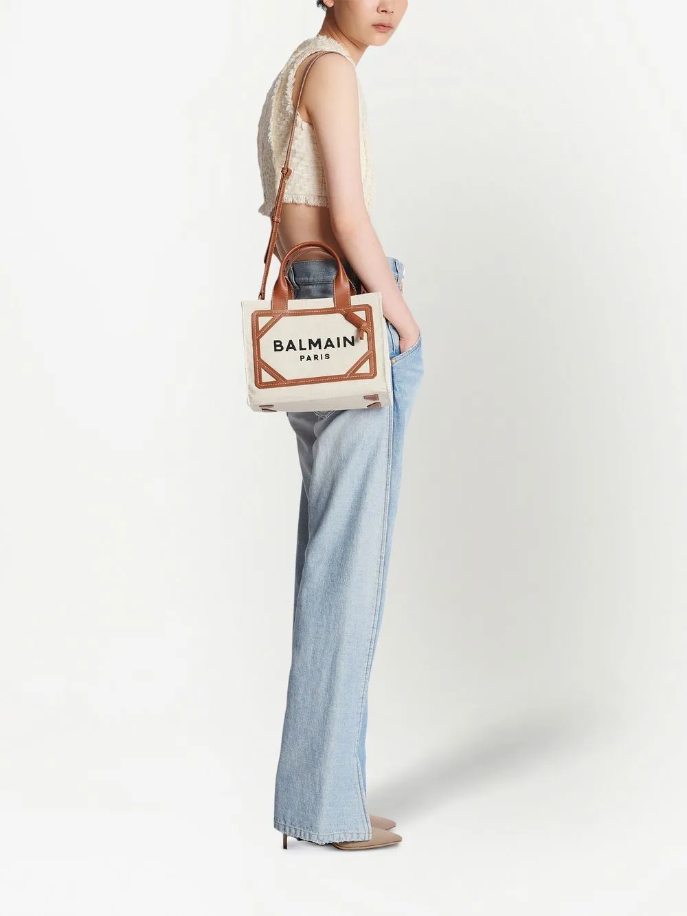BALMAIN tote bag piccola B-Army