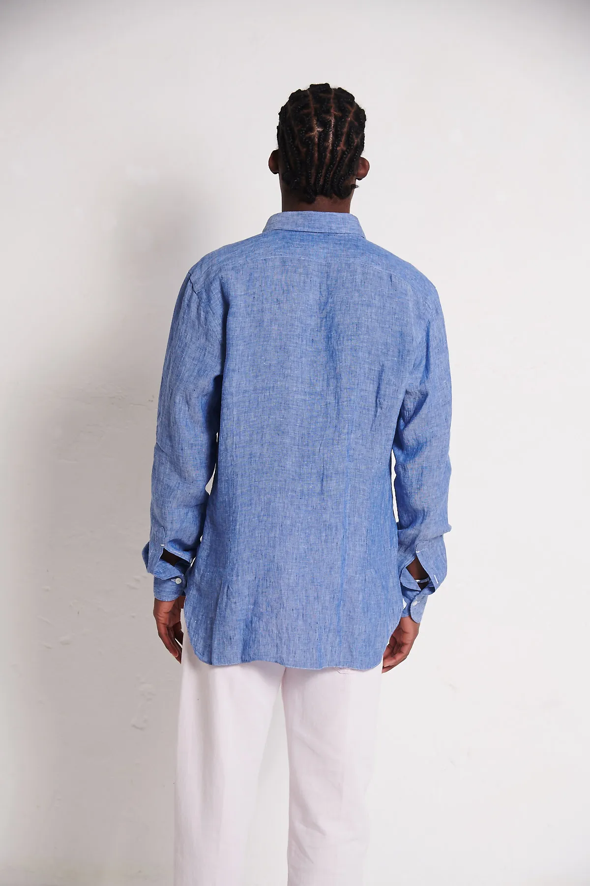 BARBA Camicia azzurra bottondown