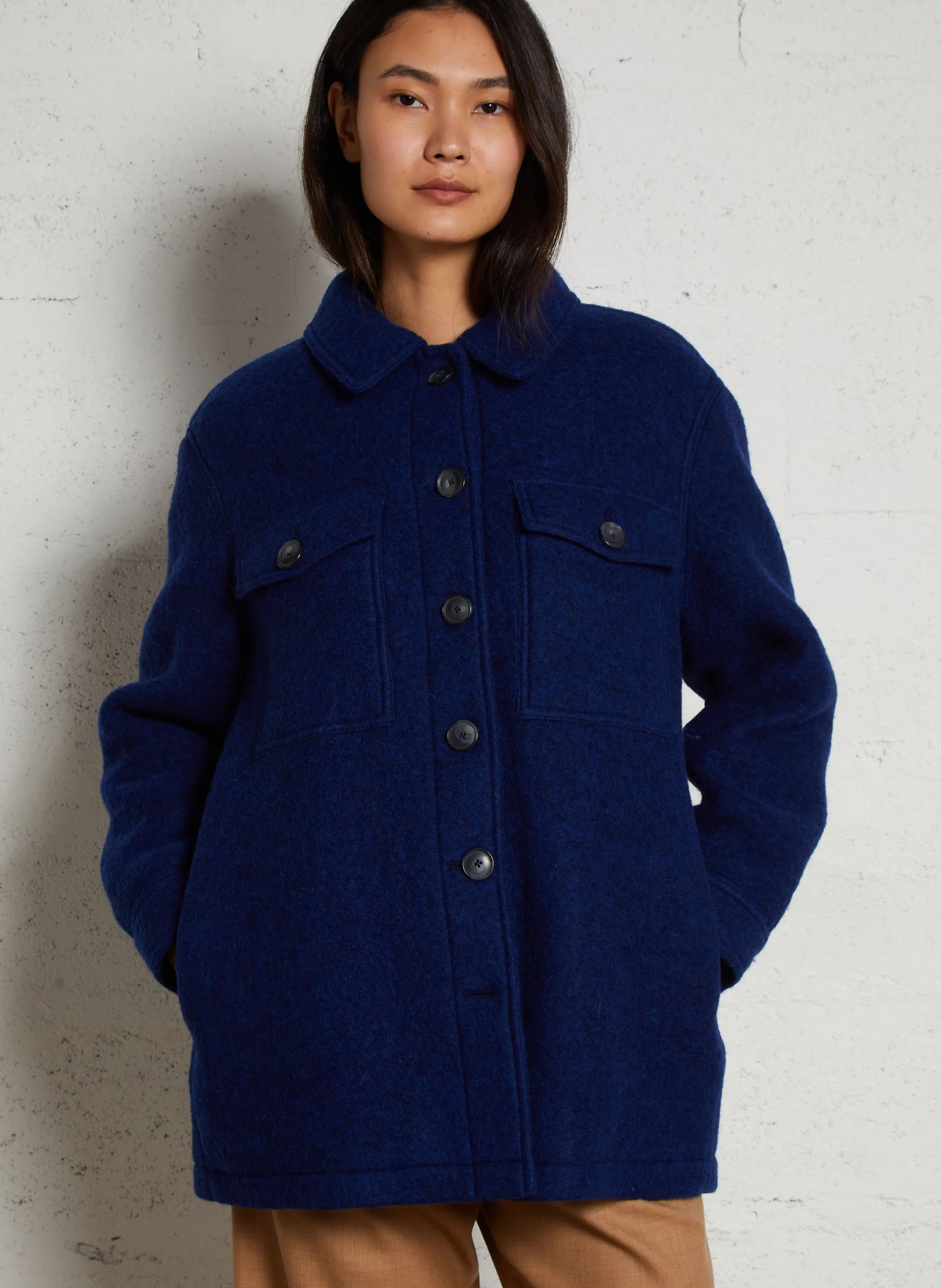  BENSIMON   KOEN - Giacca collo classico in misto lana | Blu