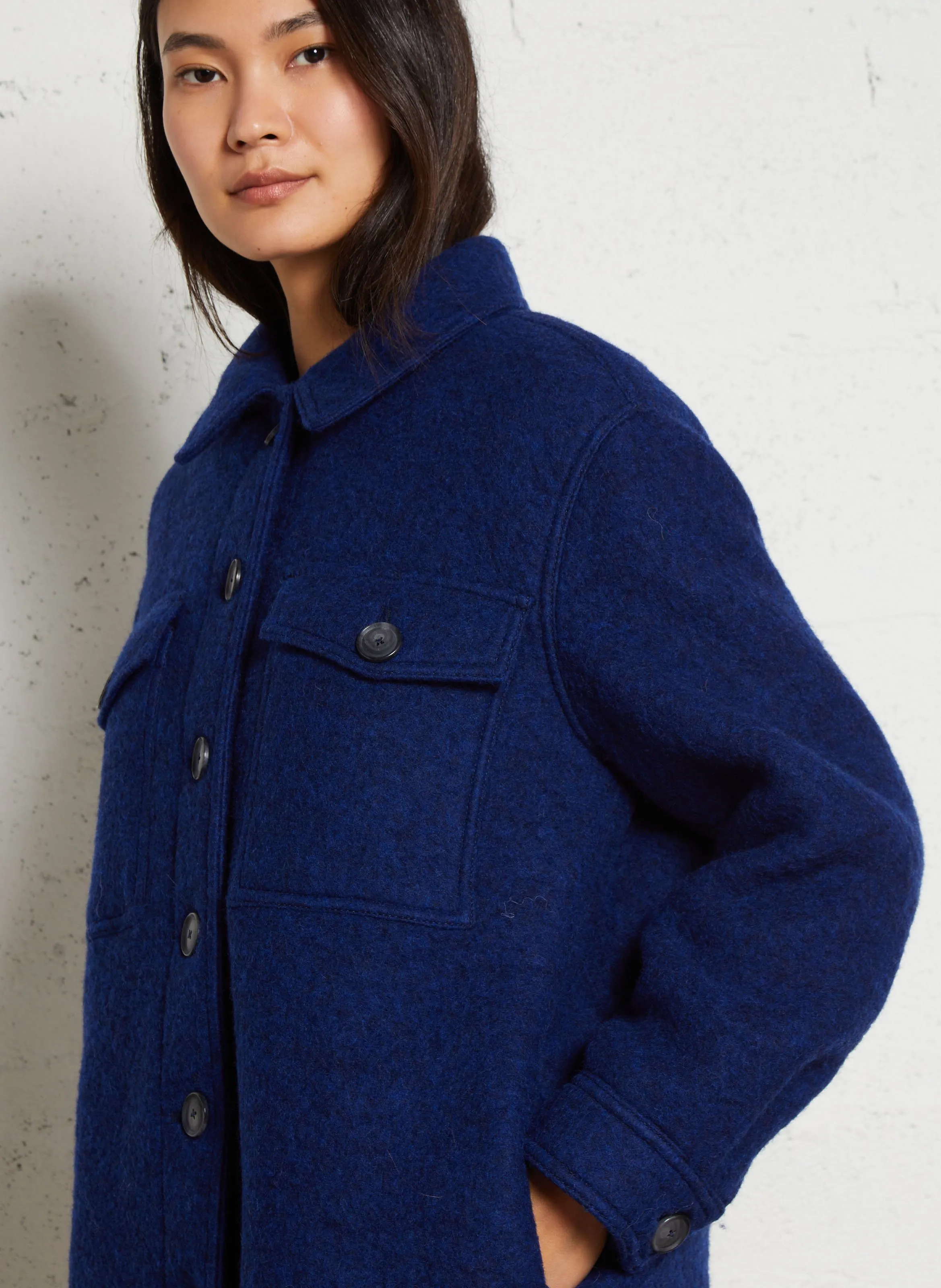  BENSIMON   KOEN - Giacca collo classico in misto lana | Blu