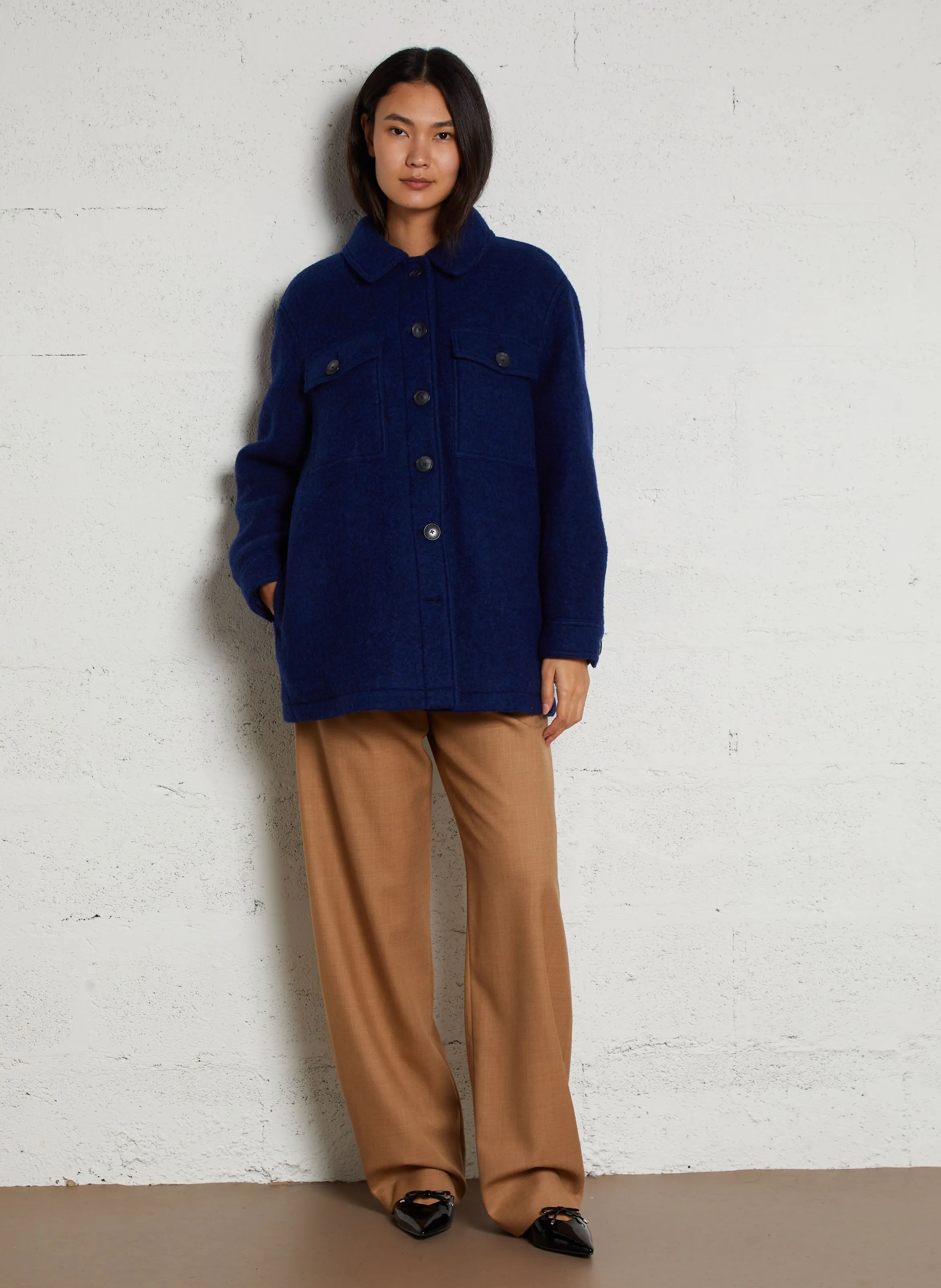  BENSIMON   KOEN - Giacca collo classico in misto lana | Blu