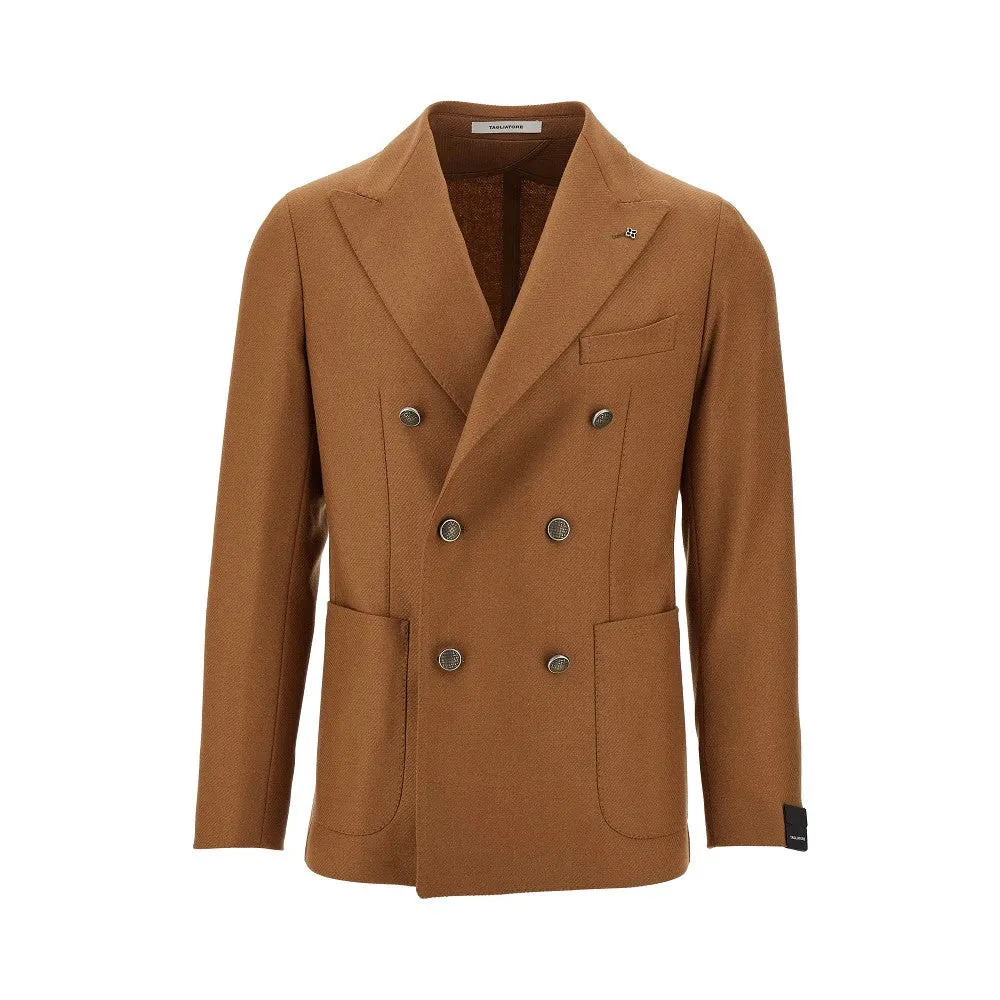 Blazer doppiopetto in lana e cachemire