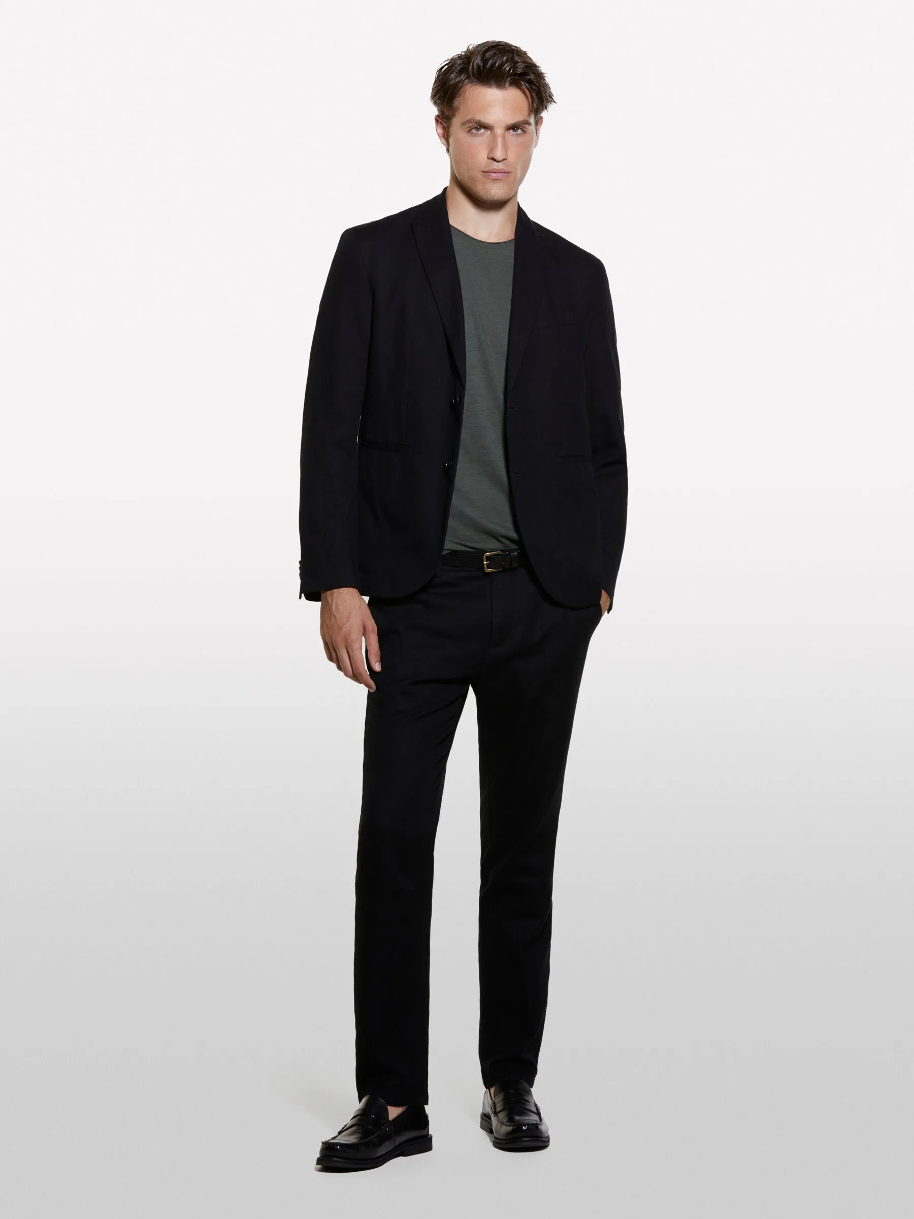 Blazer sartoriale nero slim comfort fit