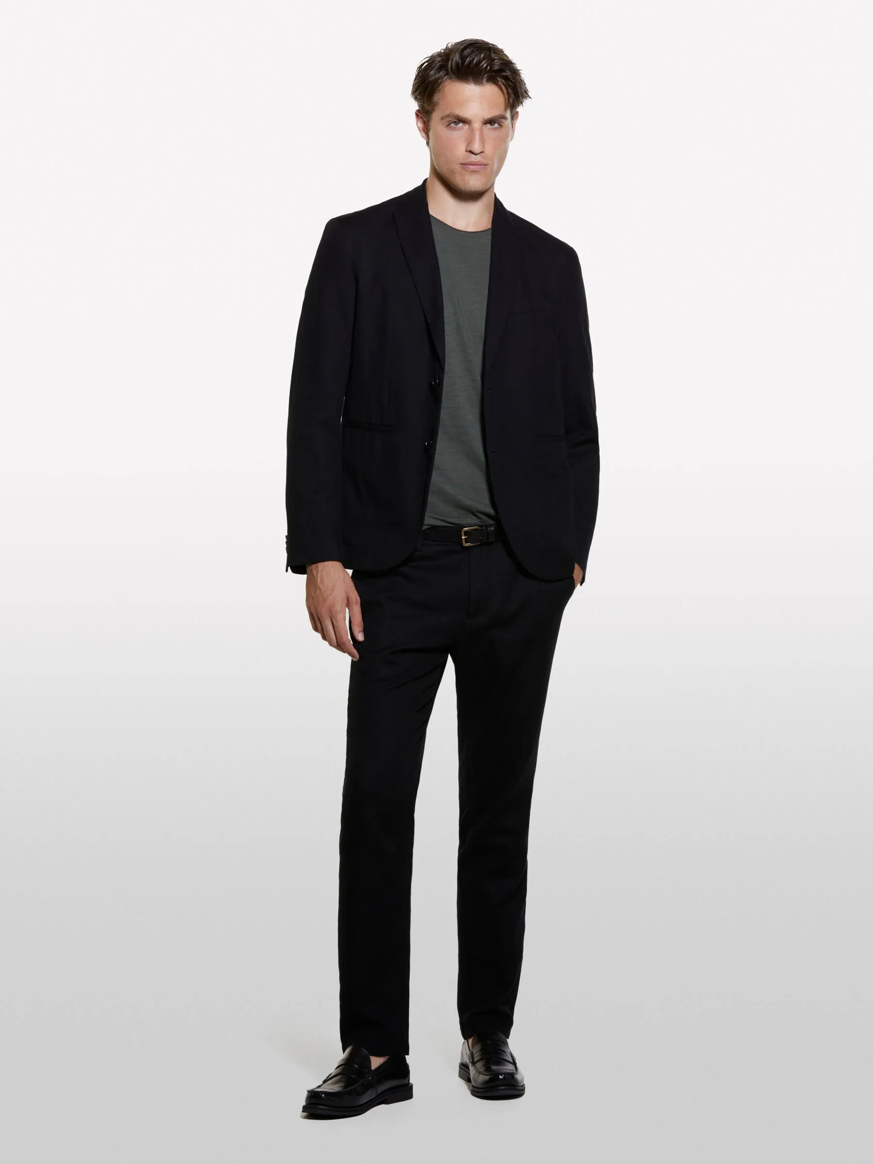 Blazer sartoriale nero slim comfort fit