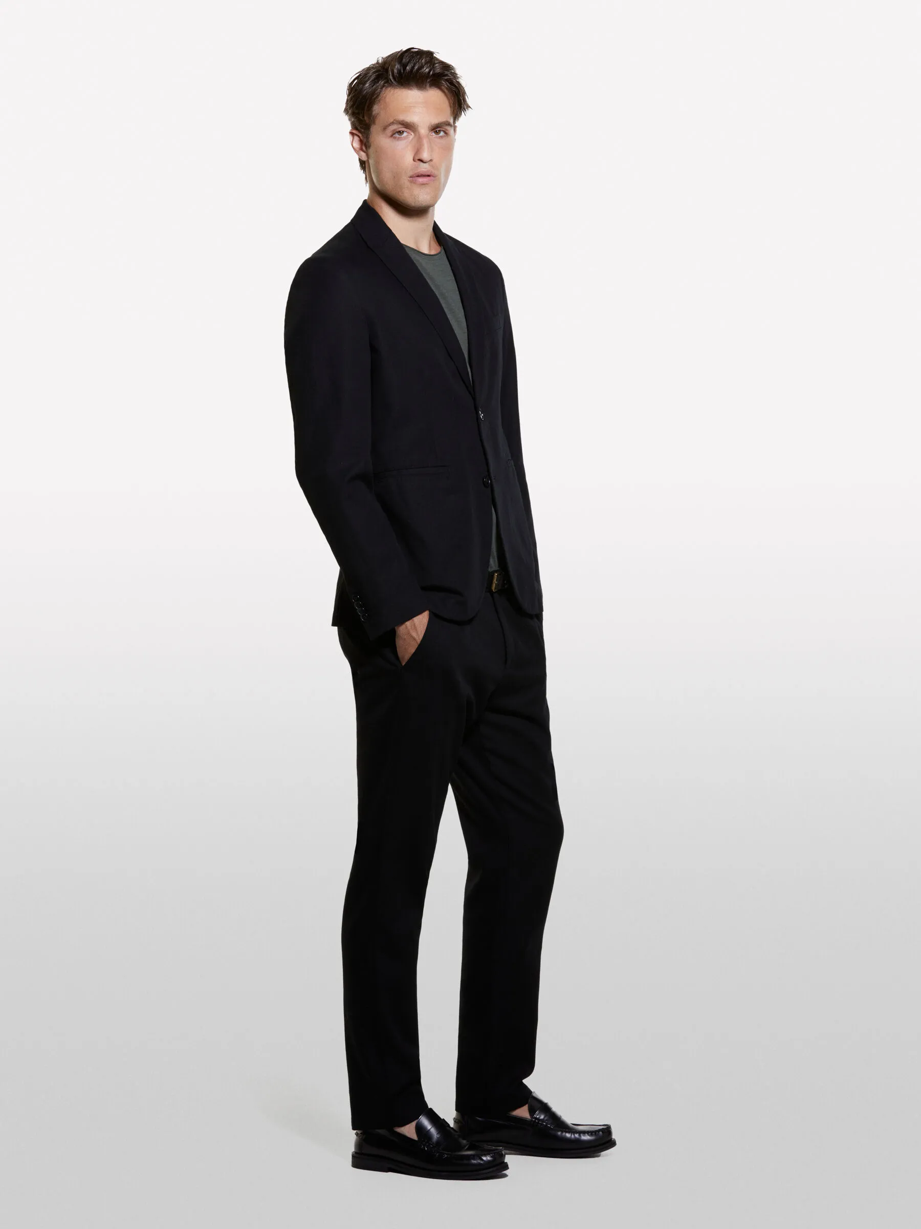 Blazer sartoriale nero slim comfort fit