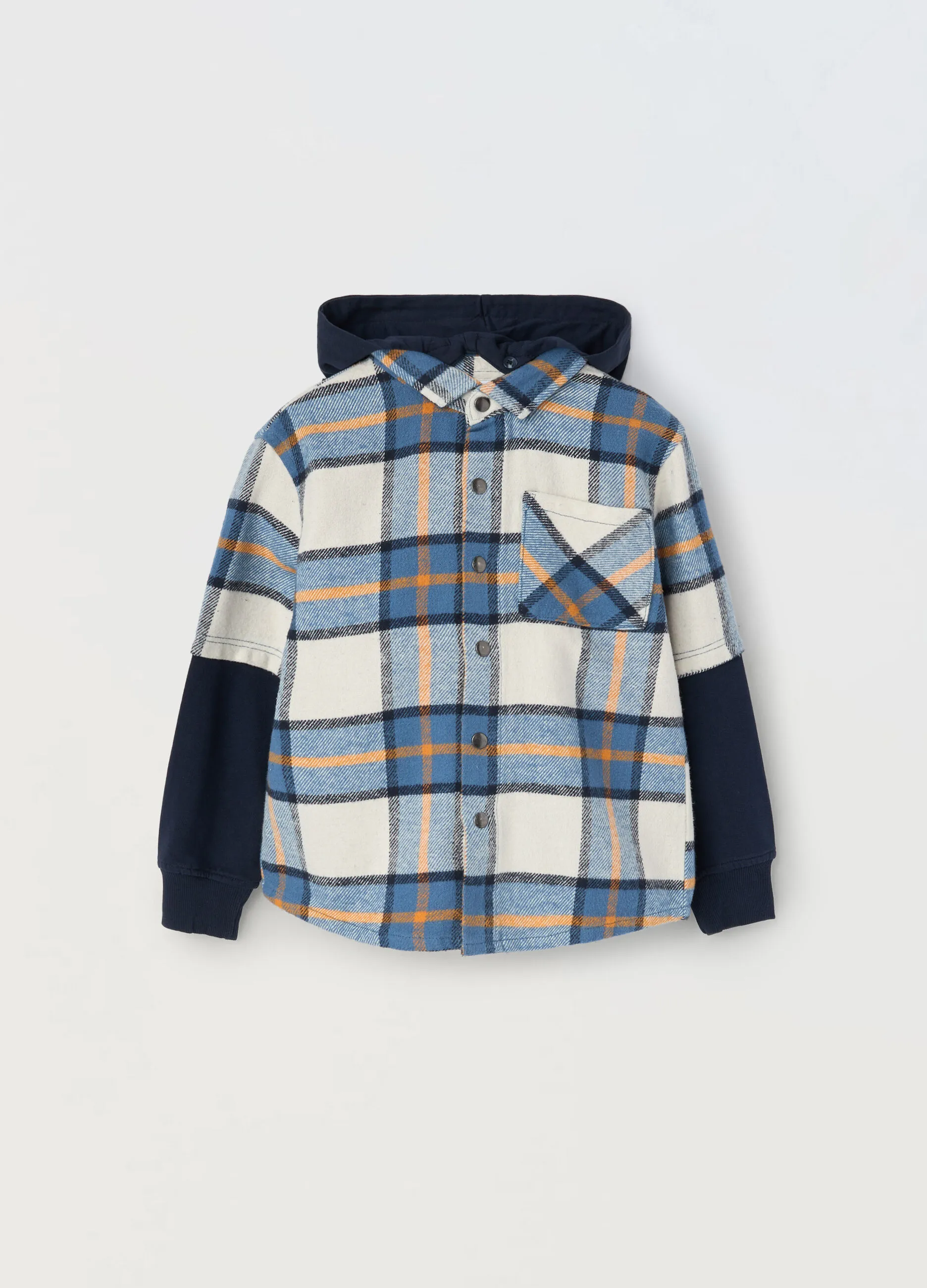 BLUKIDS  Camicia in flanella di puro cotone bambino