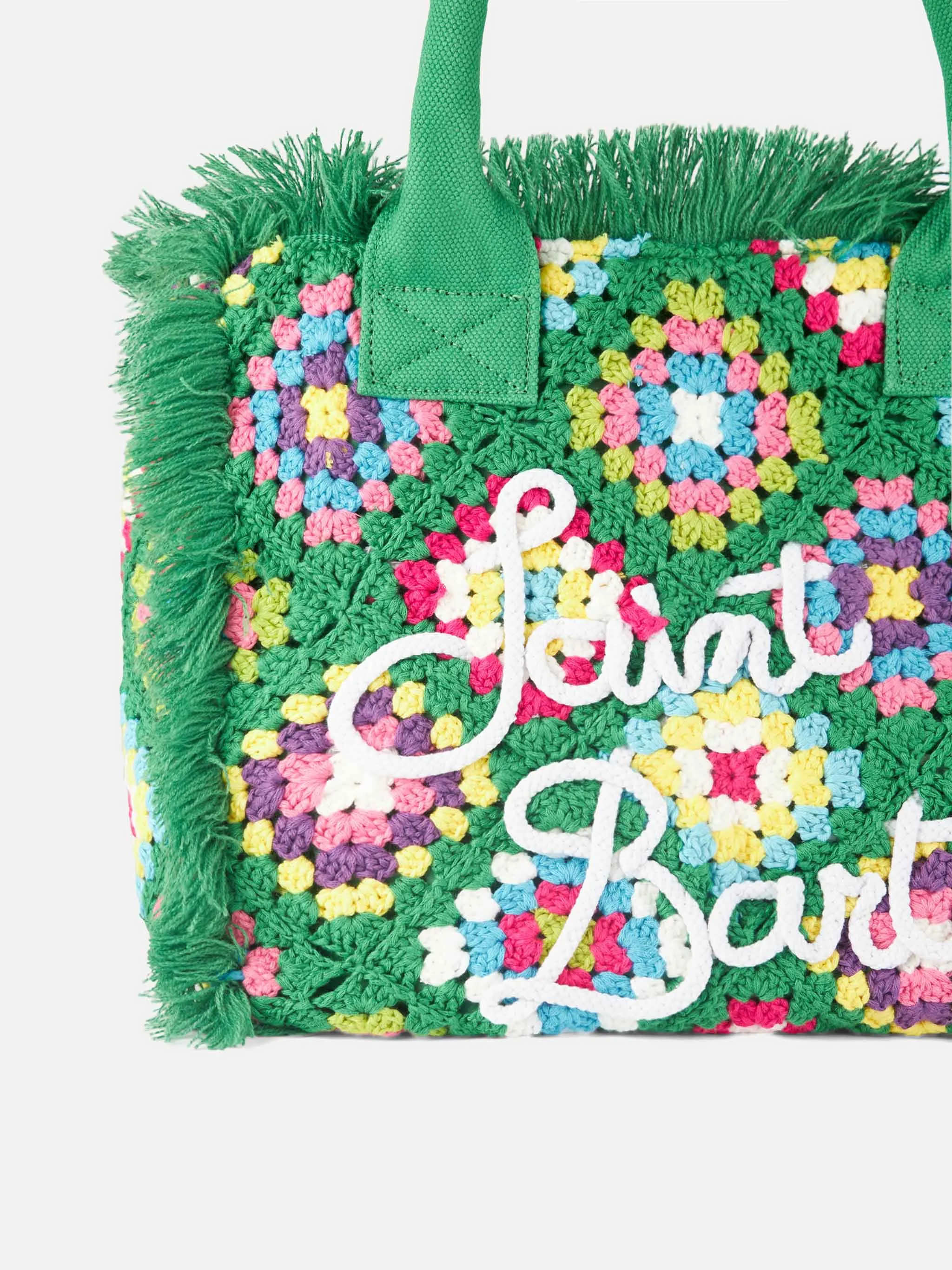 Borsa a spalla all'uncinetto con motivo