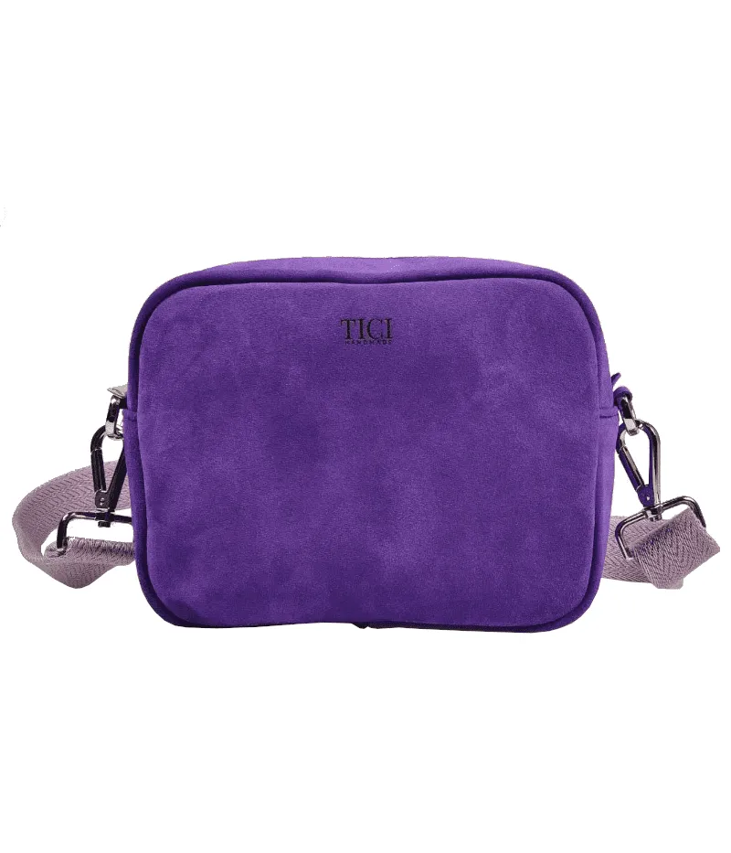 Borsa a tracolla artigianale - Suede Viola