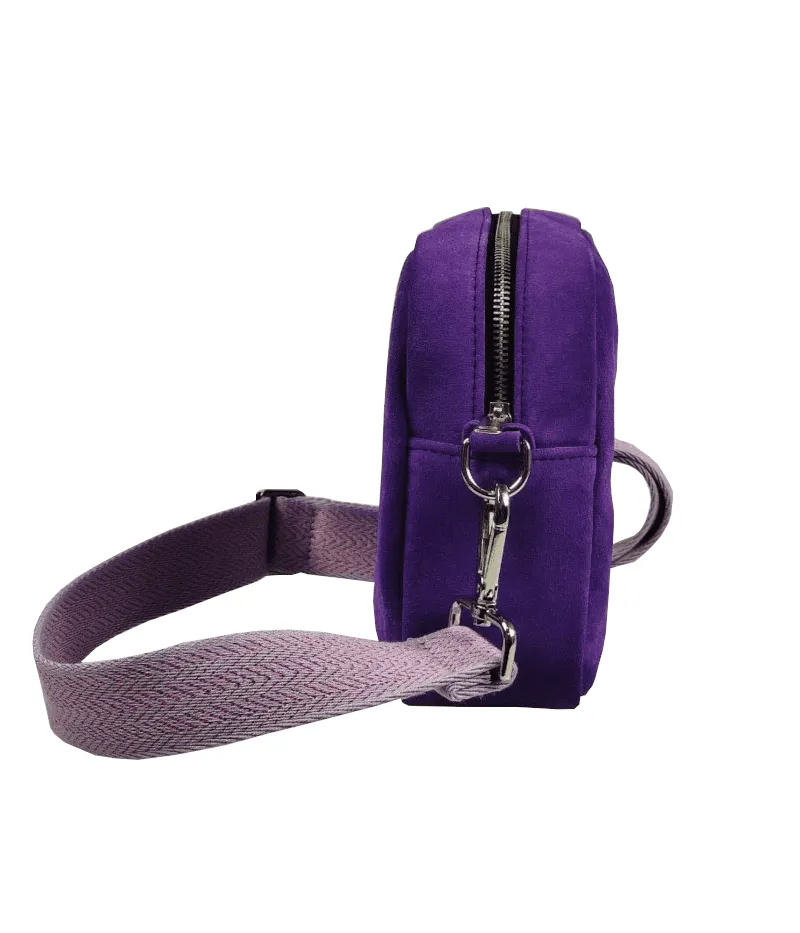 Borsa a tracolla artigianale - Suede Viola