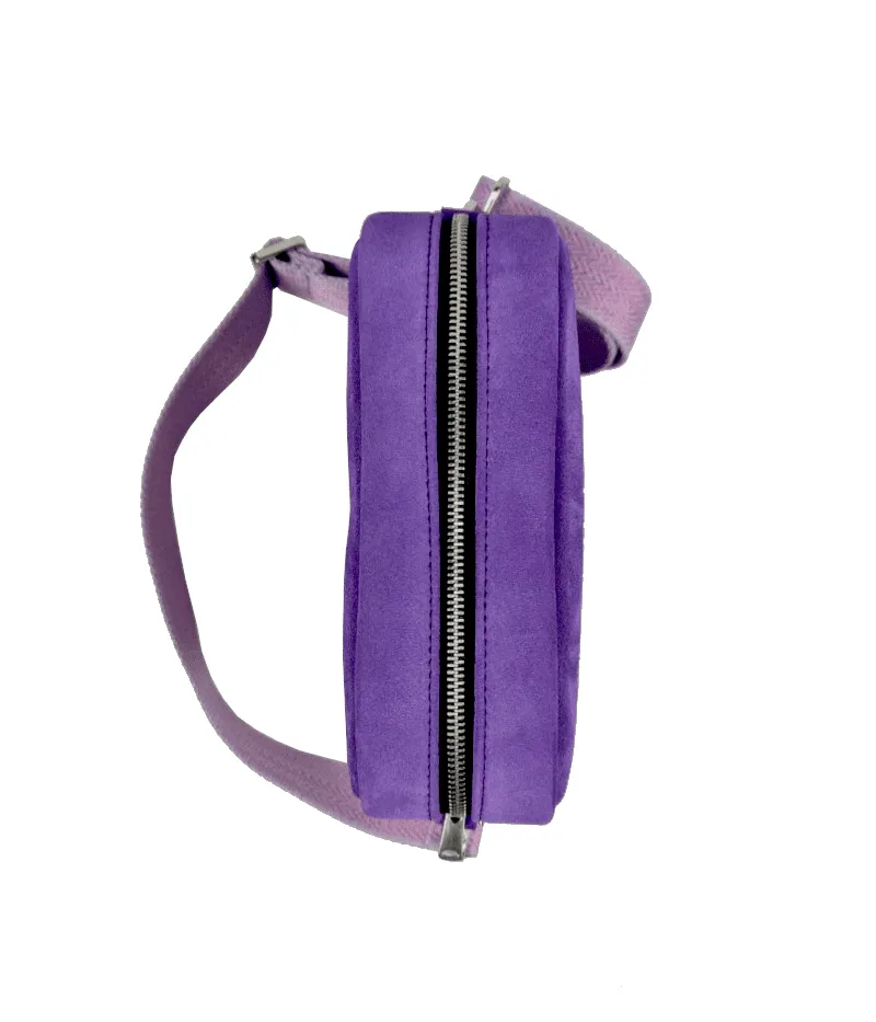 Borsa a tracolla artigianale - Suede Viola