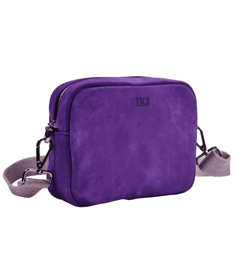 Borsa a tracolla artigianale - Suede Viola