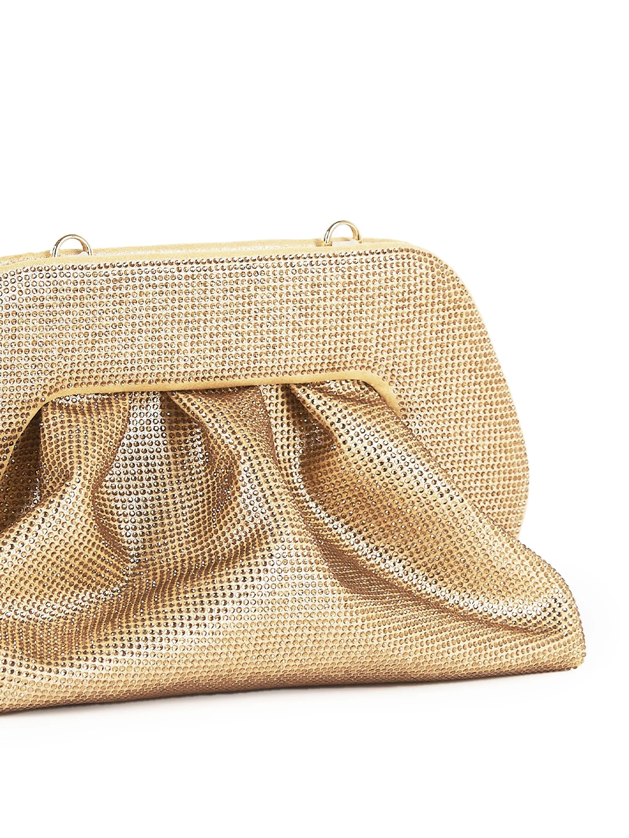 BORSA "TIA STRASS" ORO IN VEGAN NAPPA