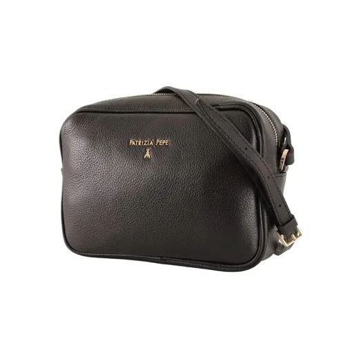 BORSE PATRIZIA PEPE DONNA TRACOLLA IN PELLE MINERAL NERO CB8985L001K103  