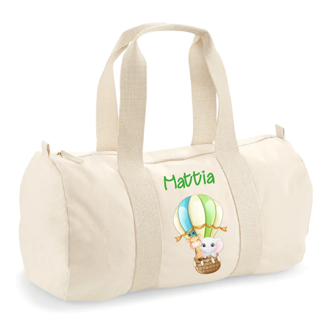 Borsone bambini  in cotone organico Canvas Mongolfiera