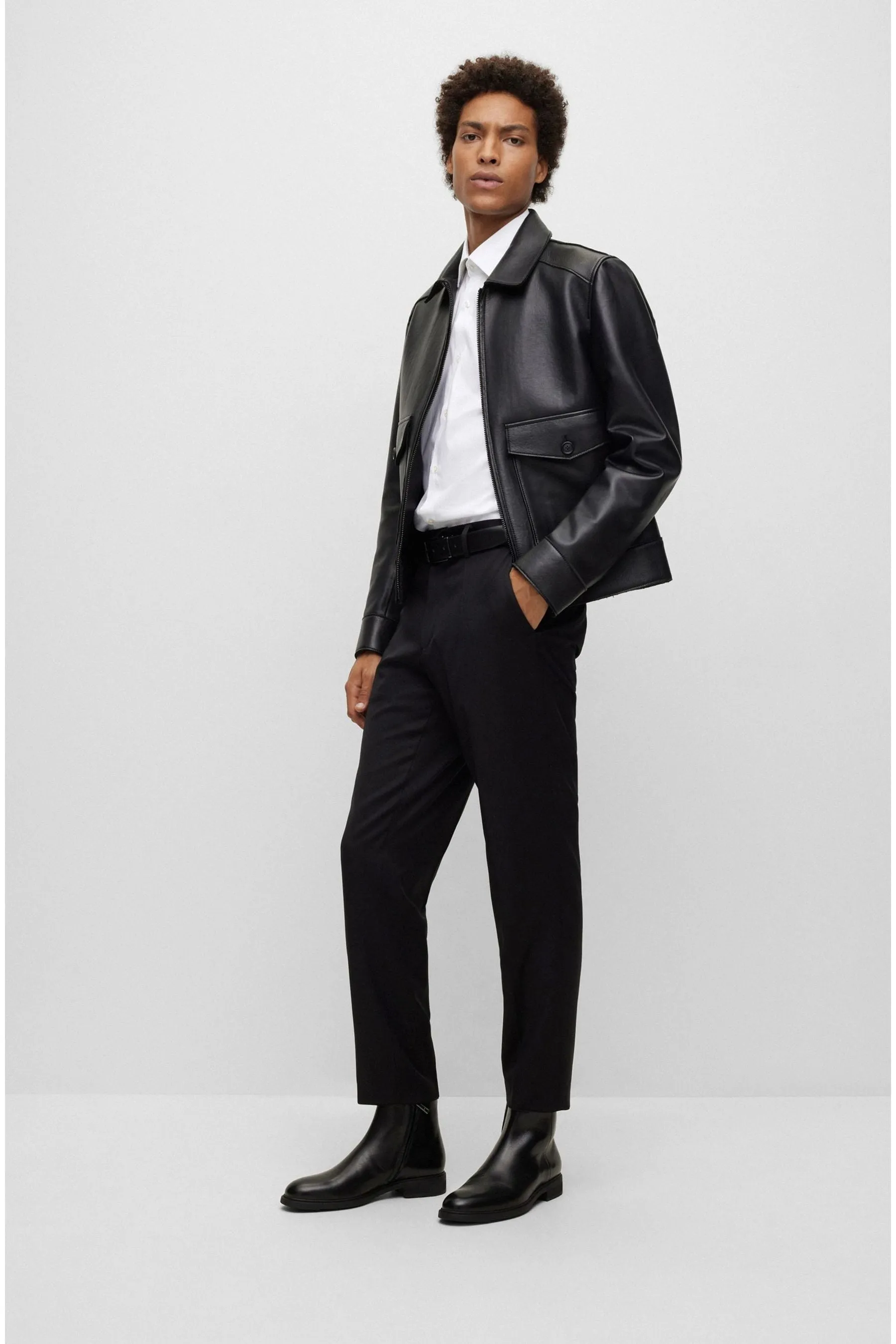 BOSS regular  - Fit Popeline Easy Iron Manica lunga Camicia in Cotone    