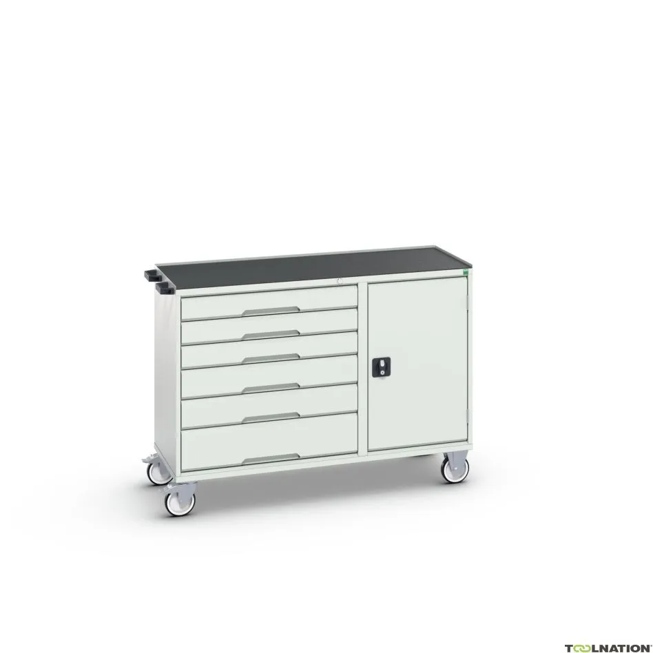 Bott 16927155.16 Carrello di montaggio Verso 6 cassetti 1 anta e bordo ribaltabile RAL 7035