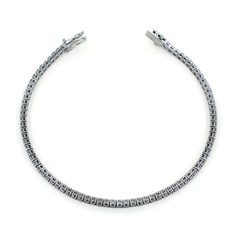 Bracciale Tennis da Uomo in oro con diamanti neri 3.00 carati