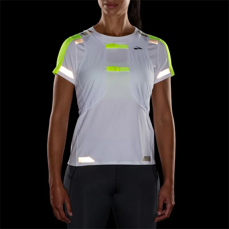 Brooks Giacca Running Run Visible Convertible Bianco Donna