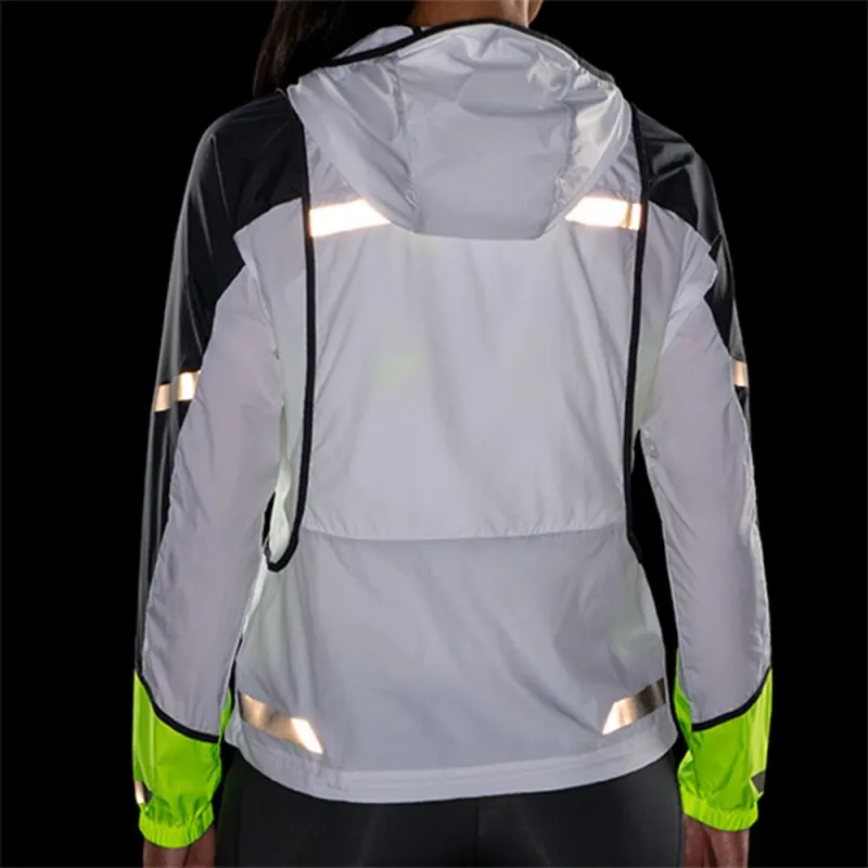 Brooks Giacca Running Run Visible Convertible Bianco Donna