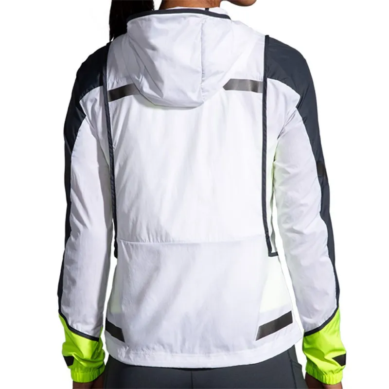 Brooks Giacca Running Run Visible Convertible Bianco Donna