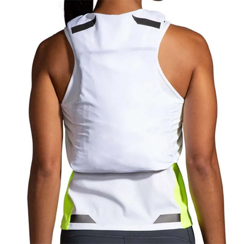 Brooks Giacca Running Run Visible Convertible Bianco Donna
