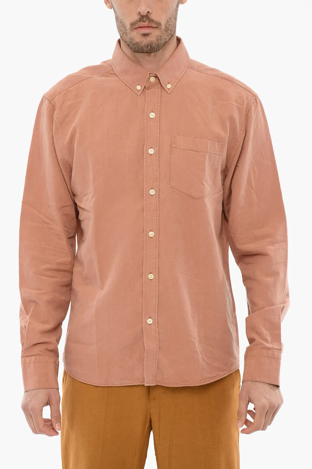 Camicia a Quadri Rip Stop con Bottoni Logati