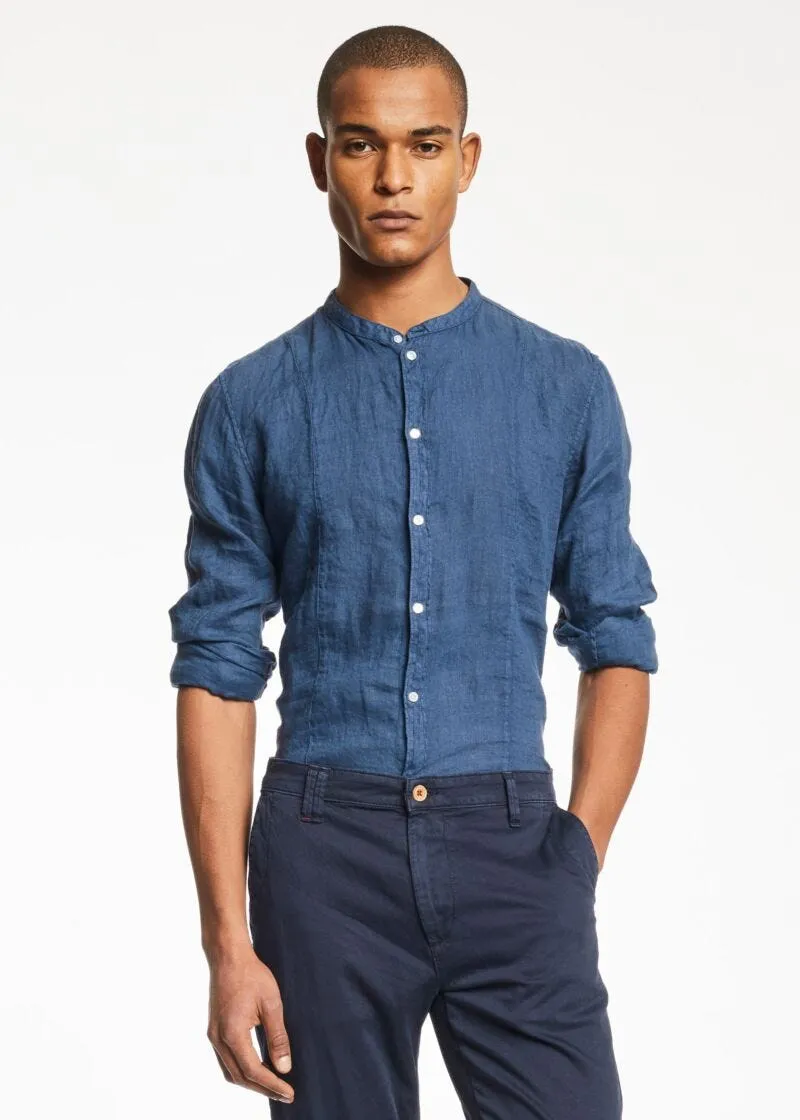 Camicia con collo alla coreana