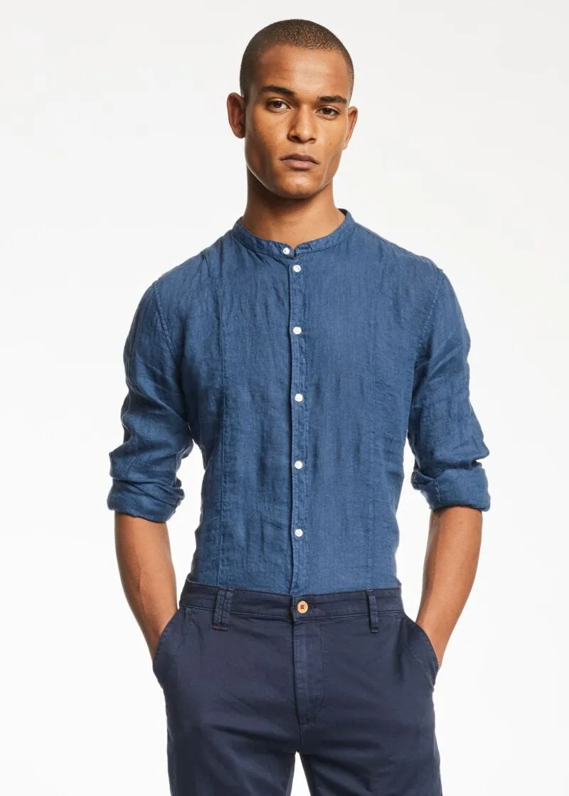 Camicia con collo alla coreana