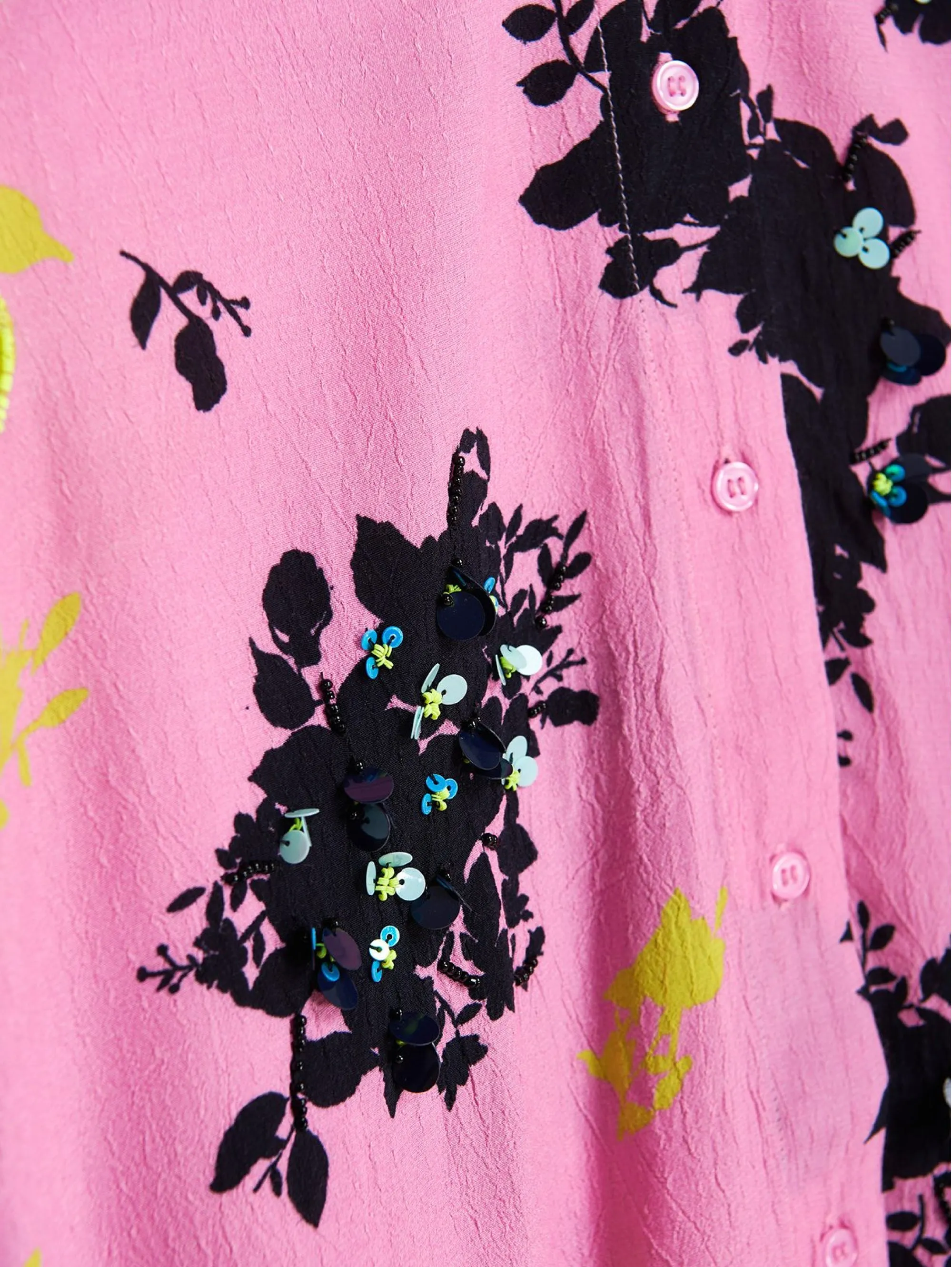Camicia con Stampa e Paillettes Rosa