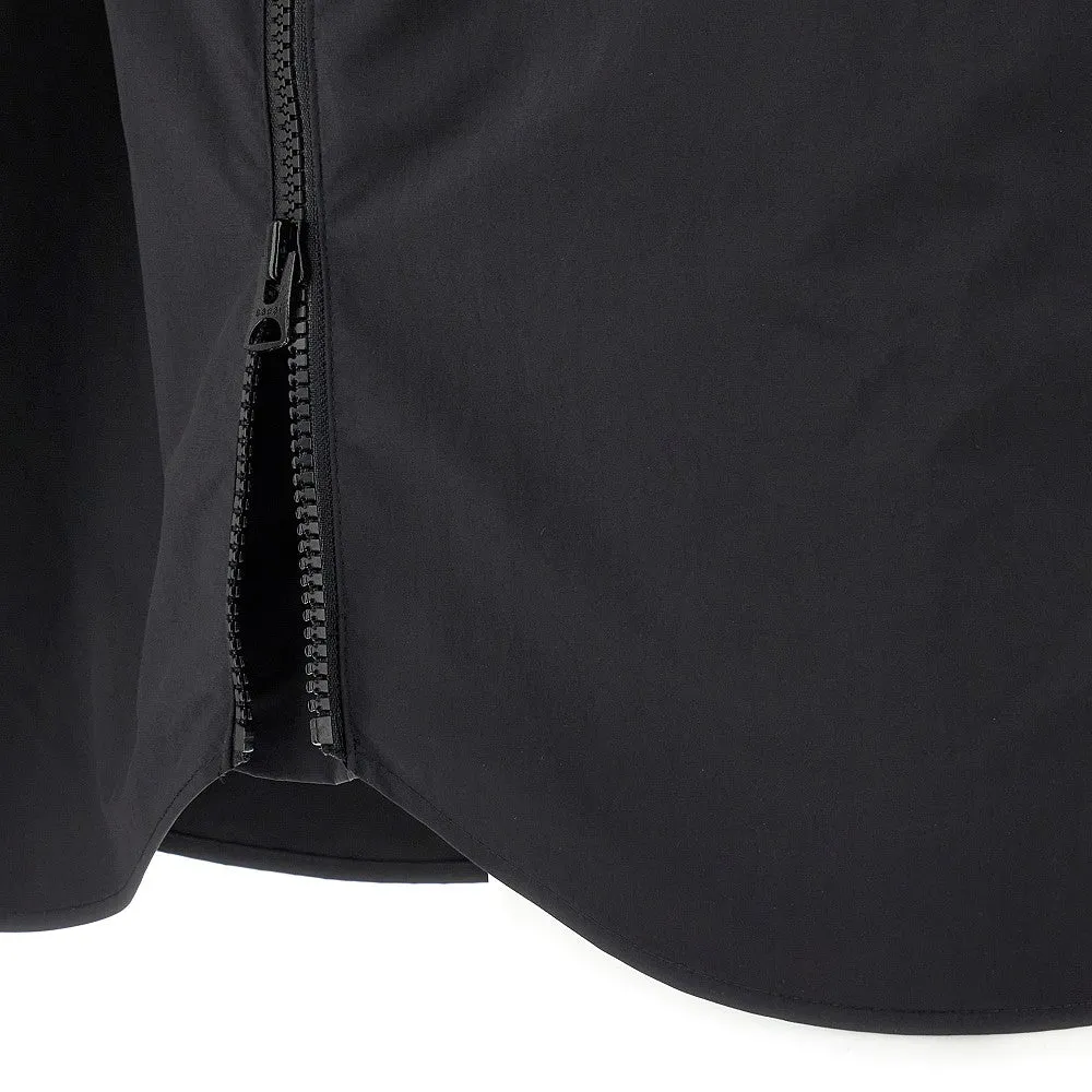 Camicia in popeline tecnico con zip laterali