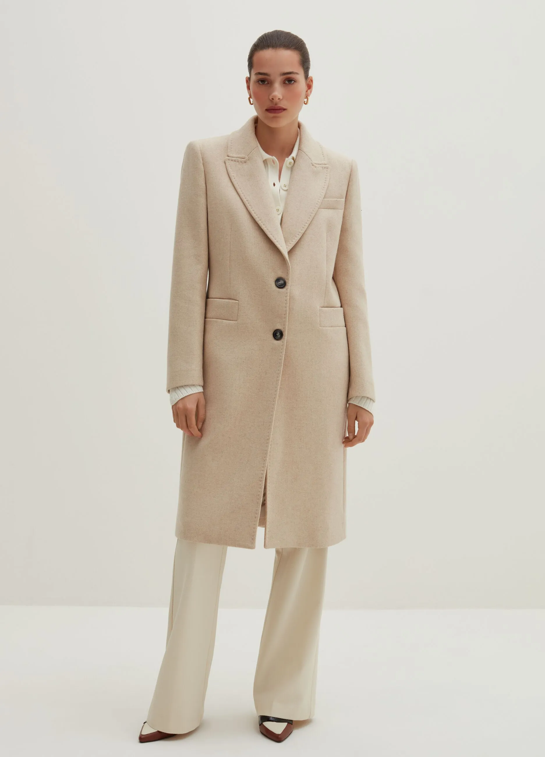 Cappotto lungo monopetto