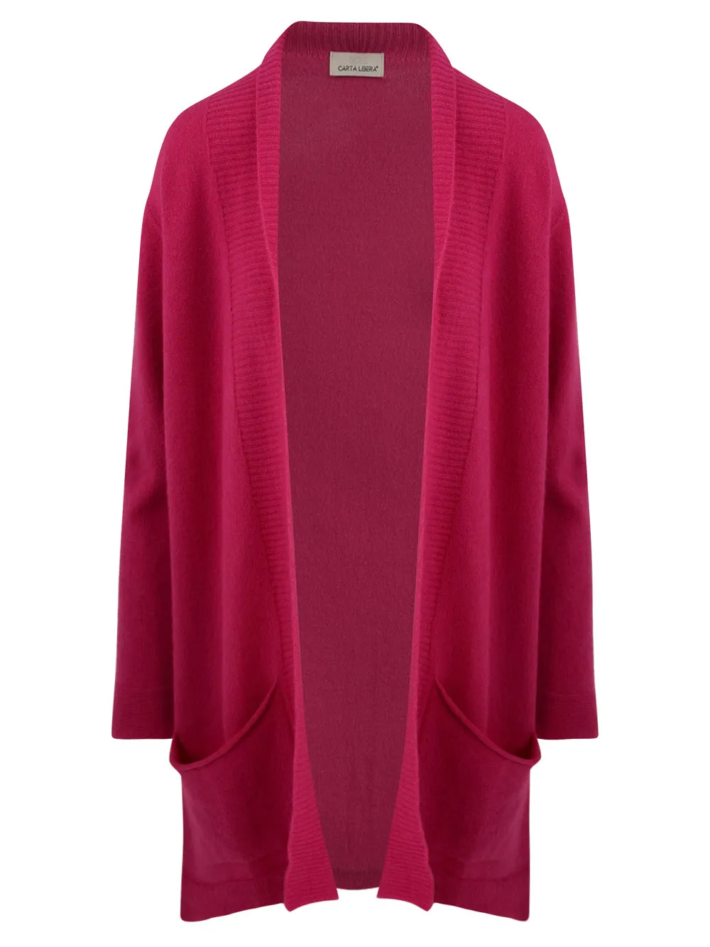 Cardigan Donna granato con tasche