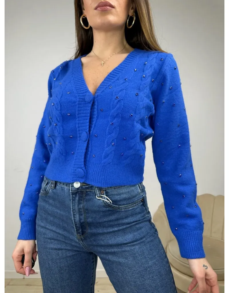 CARDIGAN GEMY BLU