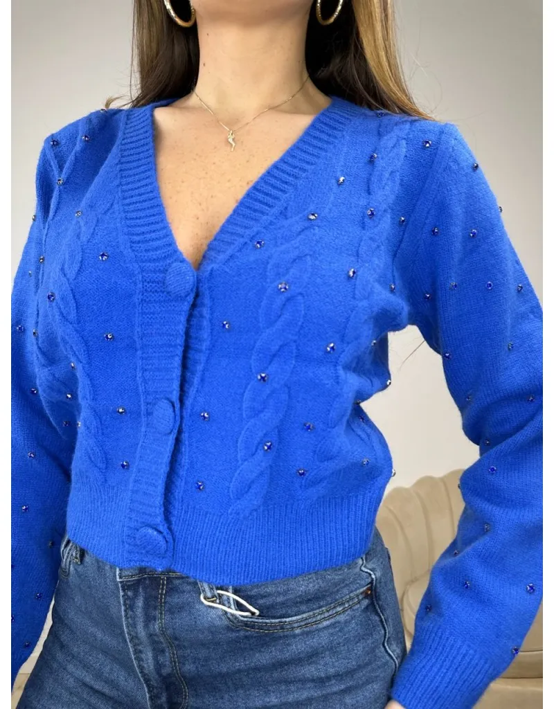 CARDIGAN GEMY BLU