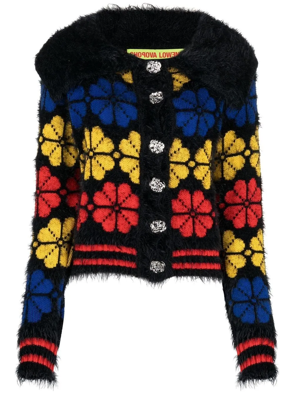 cardigan in maglia jaquard