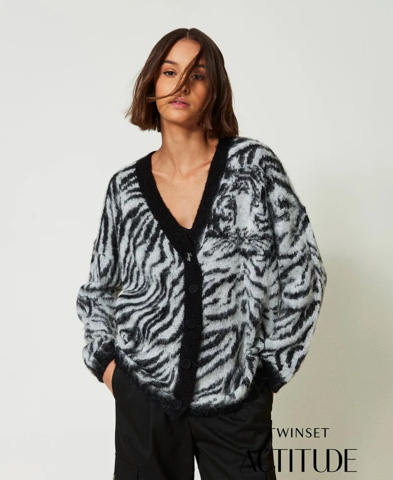 Cardigan MYFO jacquard animalier