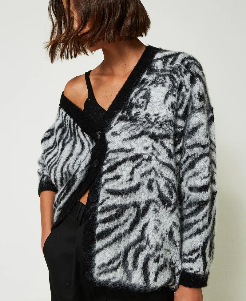 Cardigan MYFO jacquard animalier